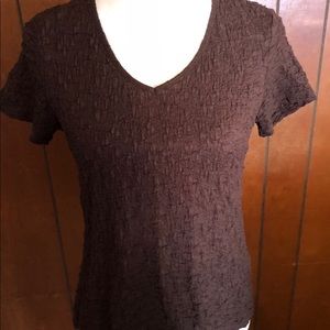 Jaclyn Smith brown blouse size small